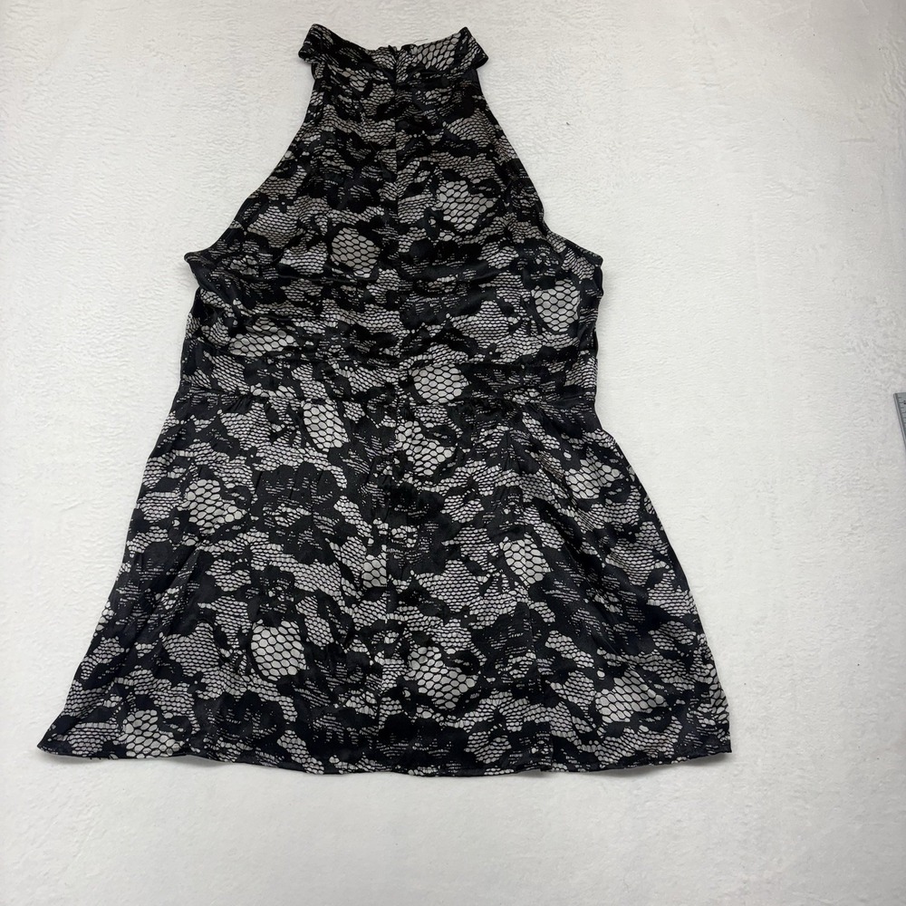 Michael Kors sleeveless halter top 100% Silk Babydoll Style Sz 10 Classic Chic - Picture 12 of 13